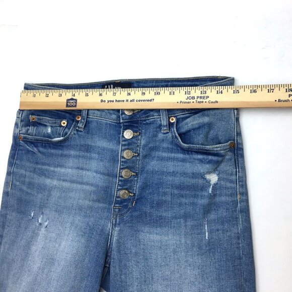 Gap Denim Women's Jeans Curvy Legging Button Fly Distressed Stretch size 10 - Picture 3 of 8